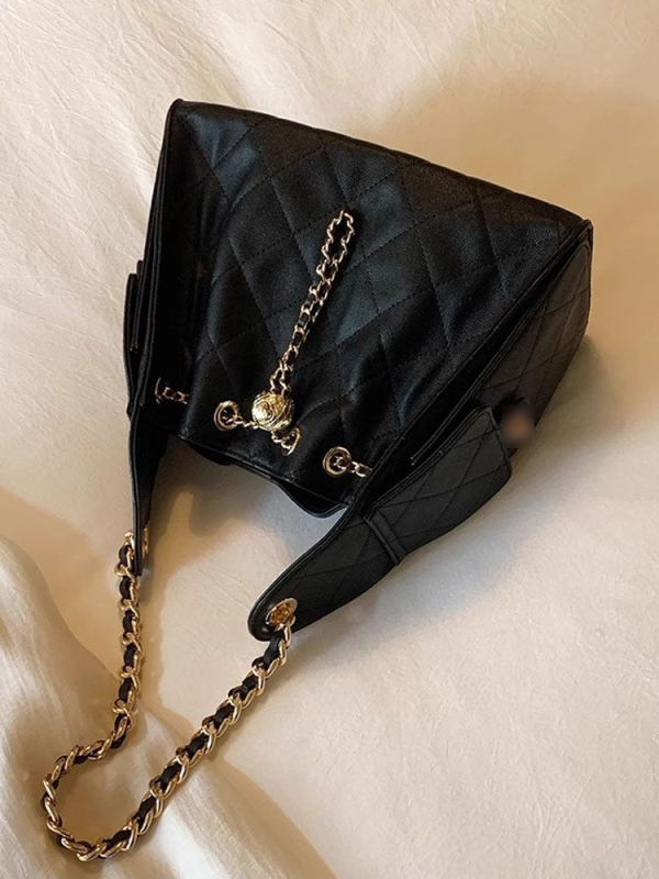 Geantă bucket pentru femei, quilted, stil casual, poliester, primăvara 2025, crossbody