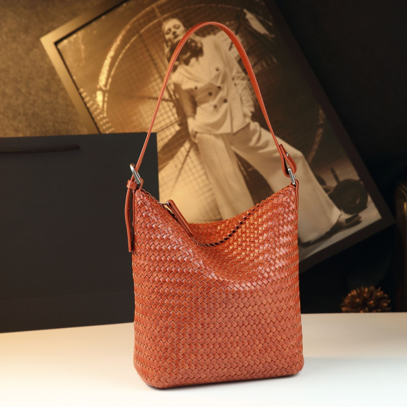 Geantă tip găleată, PU piele, Stil casual, Vara 2025, Utilizare zilnică