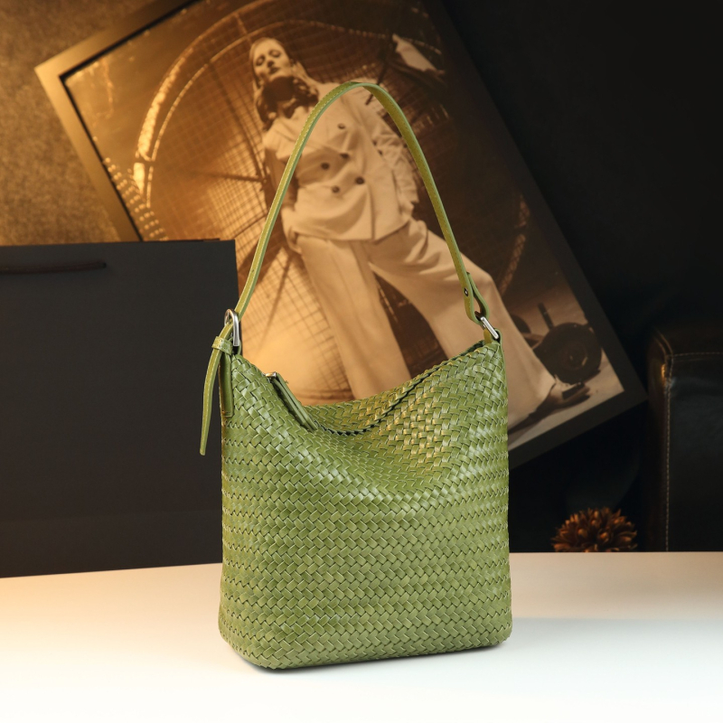 Geantă tip găleată, PU piele, Stil casual, Vara 2025, Utilizare zilnică