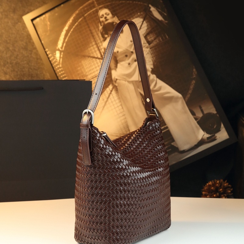 Geantă tip găleată, PU piele, Stil casual, Vara 2025, Utilizare zilnică