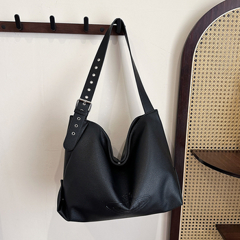 PU crossbody bucket torba, gradski jednostavan stil, horizontalni kvadratni oblik, magnetsko zatvaranje, podstava od poliester, unutarnja džep za telefon
