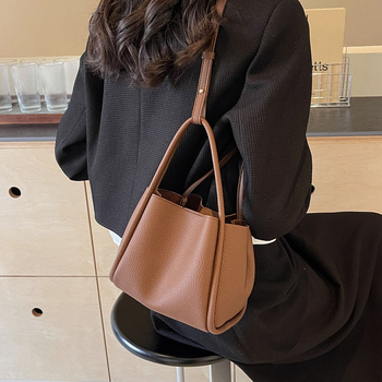 Unisex bucket torba od sintetičke kože, stil svekrve, PU podstava, proljeće 2025