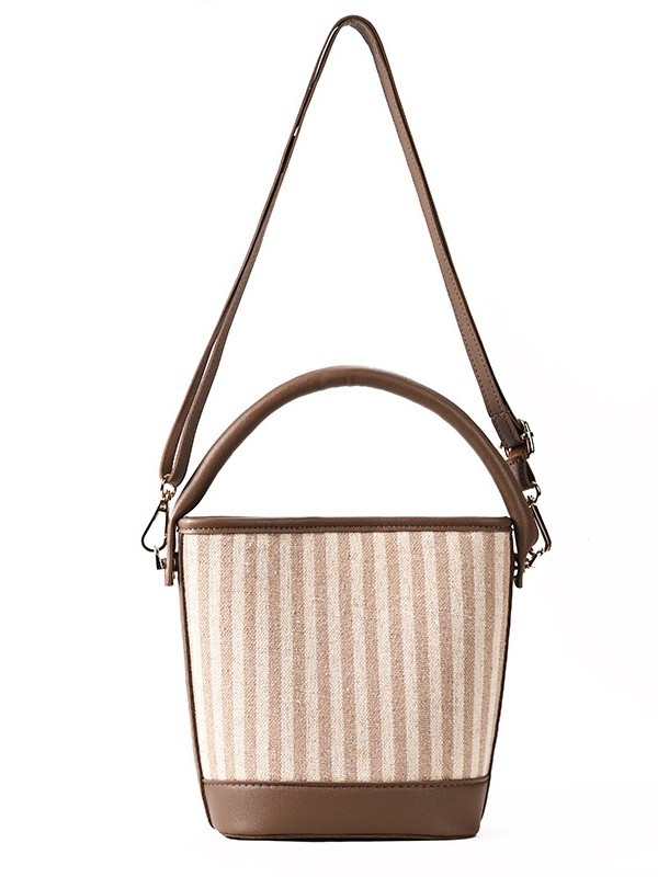 Ženska bucket bag, urbani minimalistički stil, PU koža, vertikalni kvadratni oblik, otvoreni gornji dio