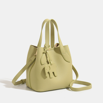 Geantă tip găleată pentru femei, piele PU, motiv desen animat, închidere magnetică, buzunar cu fermoar, căptușeală poliester, vara 2025