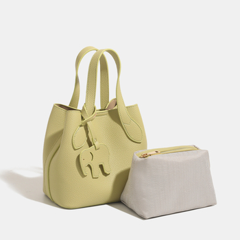 Geantă tip găleată pentru femei, piele PU, motiv desen animat, închidere magnetică, buzunar cu fermoar, căptușeală poliester, vara 2025