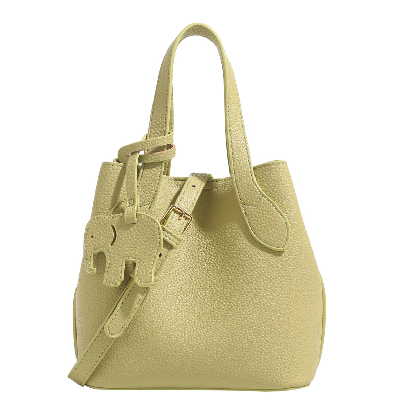 Geantă tip găleată pentru femei, piele PU, motiv desen animat, închidere magnetică, buzunar cu fermoar, căptușeală poliester, vara 2025