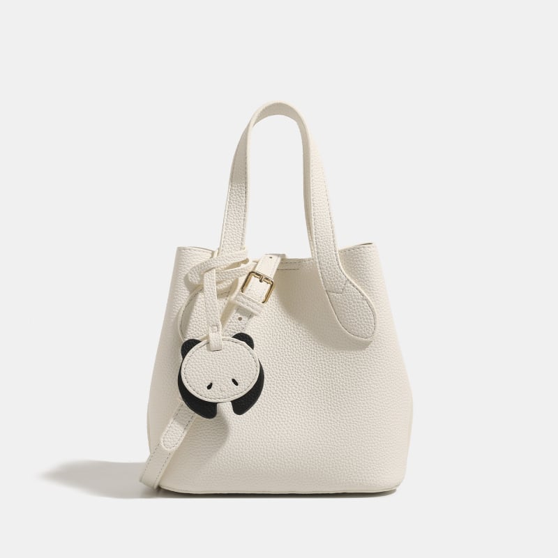 Geantă tip găleată pentru femei, piele PU, motiv desen animat, închidere magnetică, buzunar cu fermoar, căptușeală poliester, vara 2025