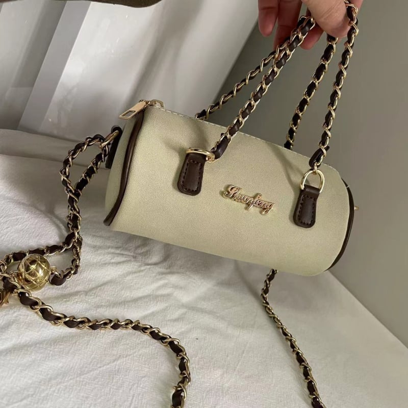 Geantă de umăr crossbody, în formă de pernă, din piele artificială, închidere cu fermoar, căptușeală poliester