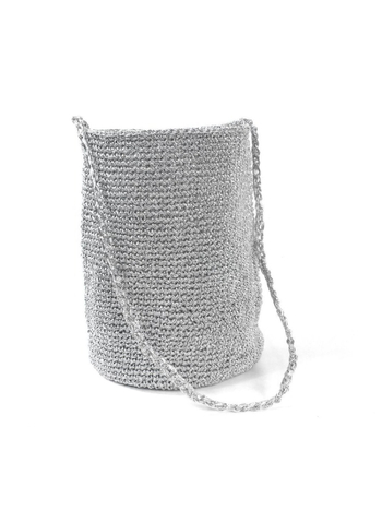 Geantă bucket rotundă pentru femei, stil urban, din poliester, căptușeală poliesterică, deschidere deschisă