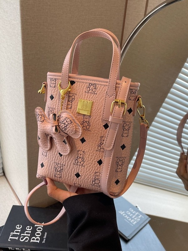 Ženska bucket torba od PU-a, 2025 novi model, kompaktnog vertikalnog kvadratnog oblika, crossbody torba s pretincem za telefon, gradski minimalistički stil.