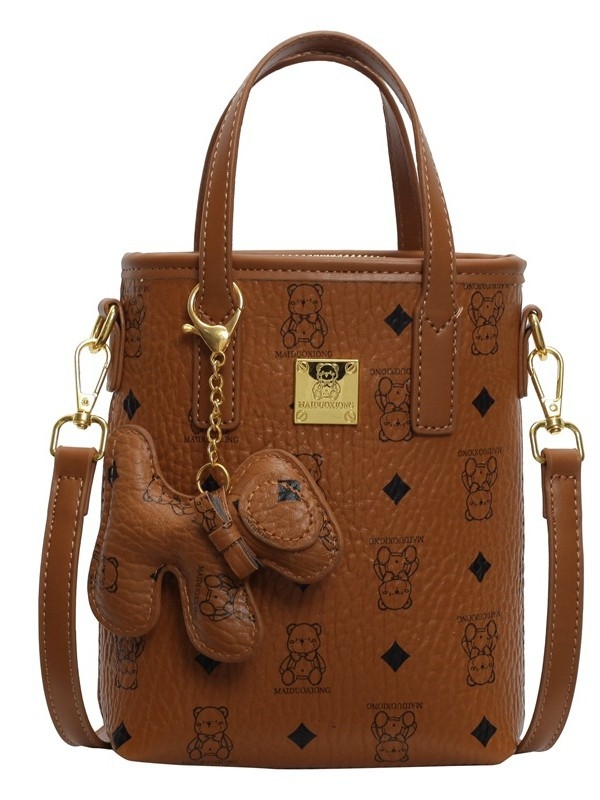 Ženska bucket torba od PU-a, 2025 novi model, kompaktnog vertikalnog kvadratnog oblika, crossbody torba s pretincem za telefon, gradski minimalistički stil.