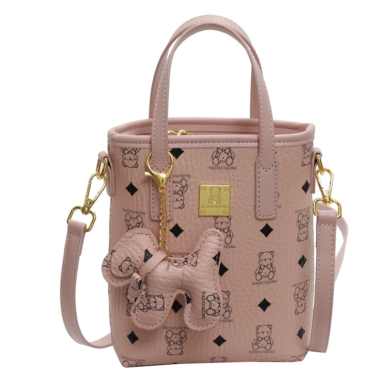 Ženska bucket torba od PU-a, 2025 novi model, kompaktnog vertikalnog kvadratnog oblika, crossbody torba s pretincem za telefon, gradski minimalistički stil.