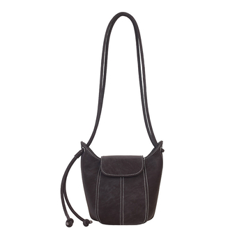 PU torba bucket oblik pumpkin, crossbody, džep na zatvarač, poliester podstava