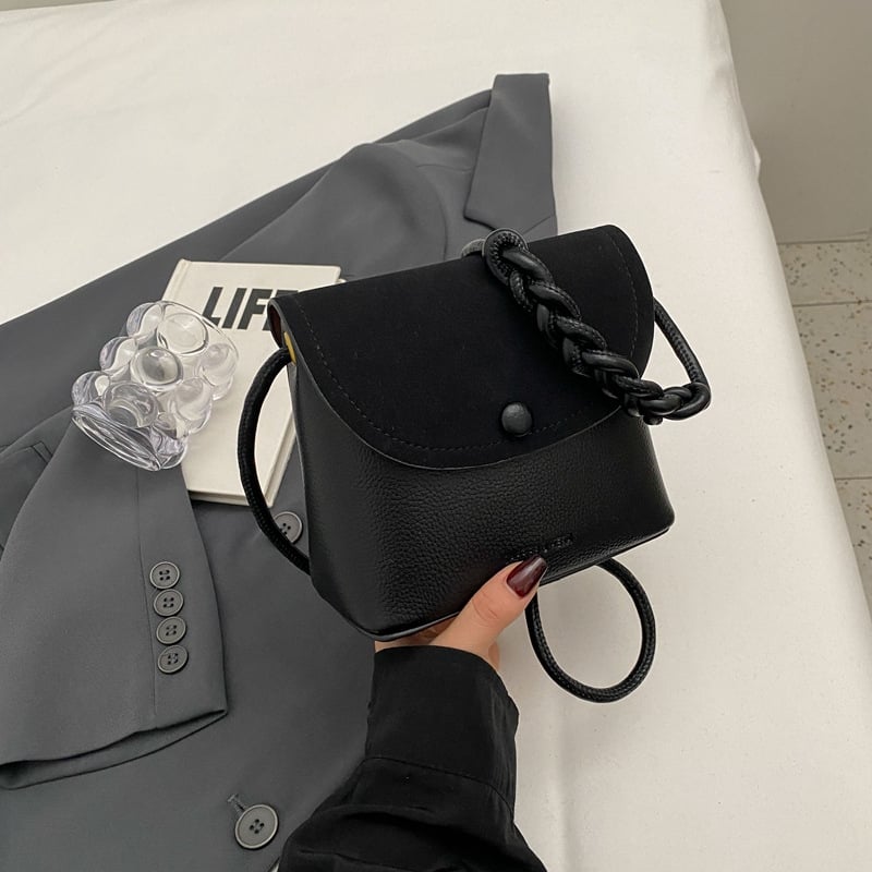 PU bucket torba u uličnoj stili s zatvorenim otvorom i unutarnjom pretinicom