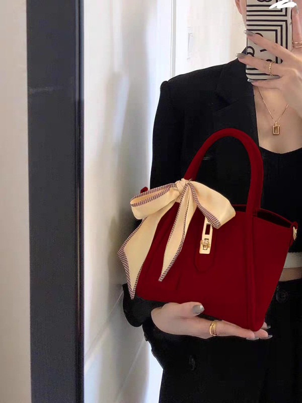 Geantă de mireasă tote, stil urban simplu, material PU, formă de găleată cu capacitate mare, deschidere superioară, buzunar intern cu fermoar