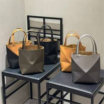 2024 novi model torbe u obliku kante sa transformabilnim sklopnim geometrijskim dizajnom Puzzlefold, torba za ruku, ramena i crossbody, velikog kapaciteta Tote
