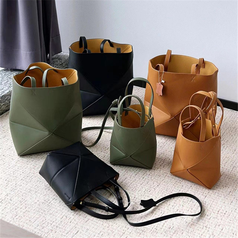 2024 novi model torbe u obliku kante sa transformabilnim sklopnim geometrijskim dizajnom Puzzlefold, torba za ruku, ramena i crossbody, velikog kapaciteta Tote
