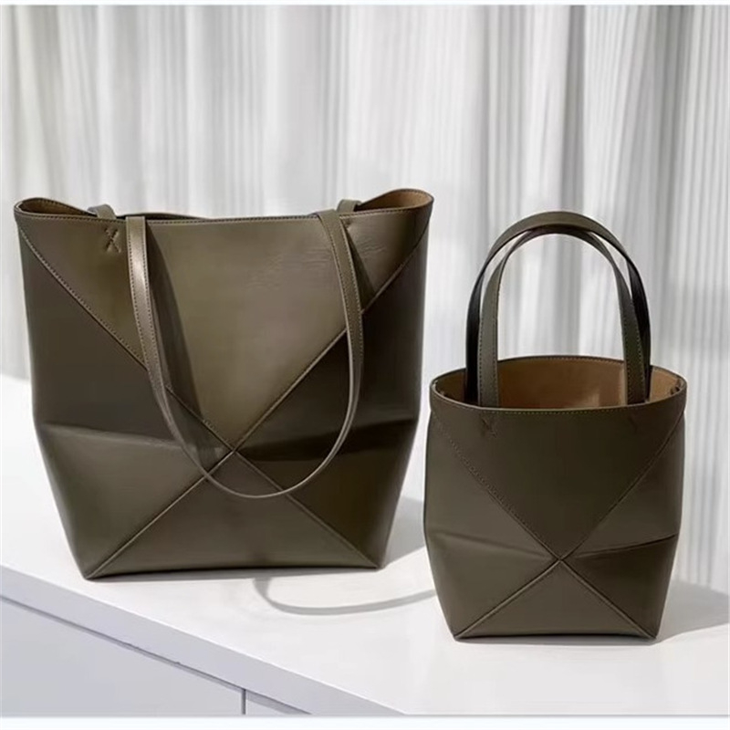 2024 novi model torbe u obliku kante sa transformabilnim sklopnim geometrijskim dizajnom Puzzlefold, torba za ruku, ramena i crossbody, velikog kapaciteta Tote
