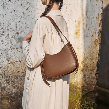 Narandu ženska bucket bag 2026, prava koža, srednja veličina, crossbody torba
