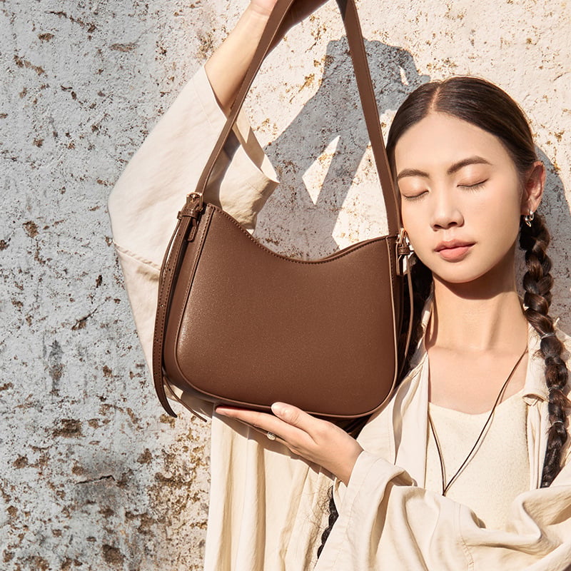 Narandu ženska bucket bag 2026, prava koža, srednja veličina, crossbody torba
