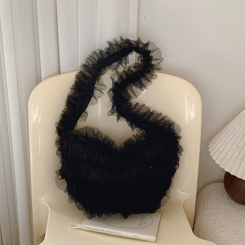 Torba za rame - Dumpling dizajn, najlon, gradska jednostavnost, vodoravni kvadratni oblik, zatvarač, unutarnja džep s zatvaračem