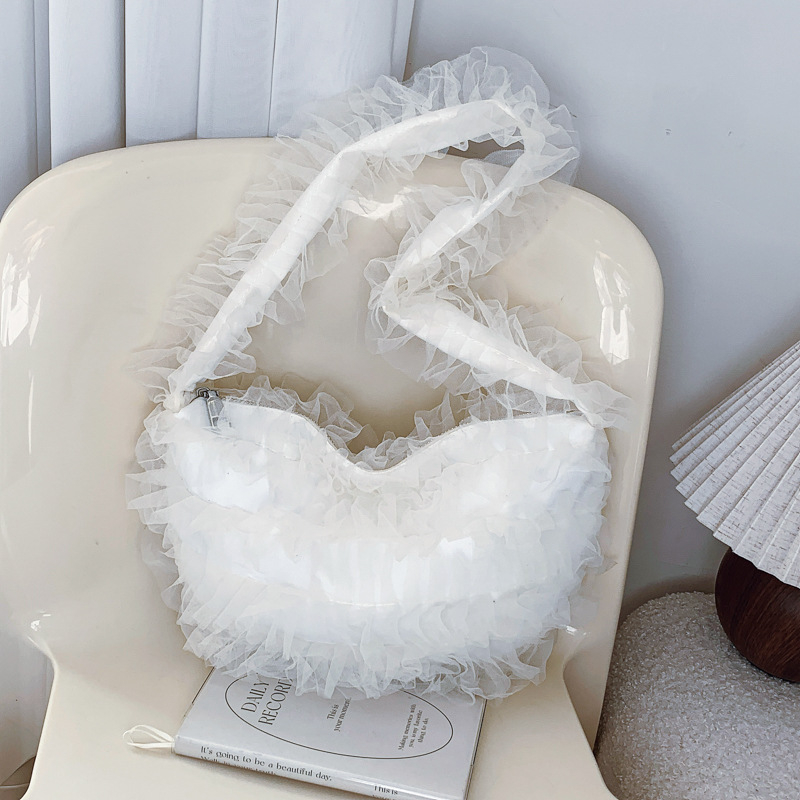 Torba za rame - Dumpling dizajn, najlon, gradska jednostavnost, vodoravni kvadratni oblik, zatvarač, unutarnja džep s zatvaračem