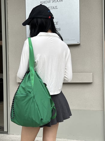 Bucket torba od Oxford platna, gradski stil, zatvaranje špagom, tri naramenice, podstava od poliester-bavlna