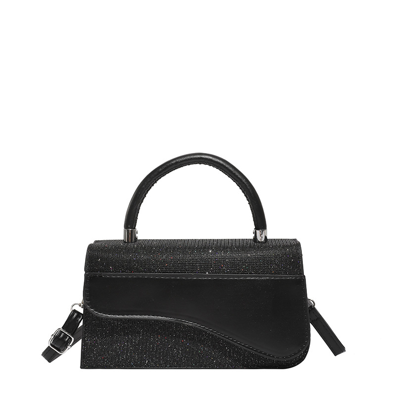 PU kožna crossbody torba, street stil, vodoravni kvadratnog oblika, jesen 2025, magnetska kopča