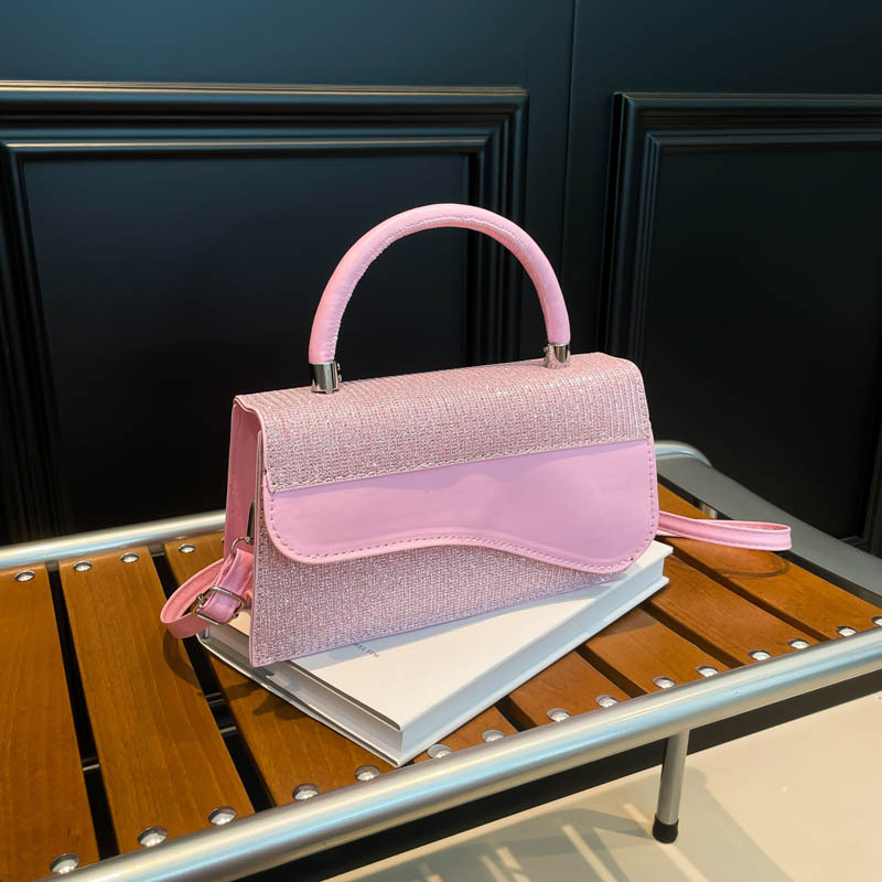 PU kožna crossbody torba, street stil, vodoravni kvadratnog oblika, jesen 2025, magnetska kopča