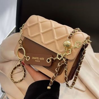 Ženska mala crossbody torbica, kvadratnog oblika, cyberfunkcionalni stil, Corduroy materijal, PU podstava, zatvaranje s preklopom