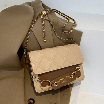 Ženska mala crossbody torbica, kvadratnog oblika, cyberfunkcionalni stil, Corduroy materijal, PU podstava, zatvaranje s preklopom