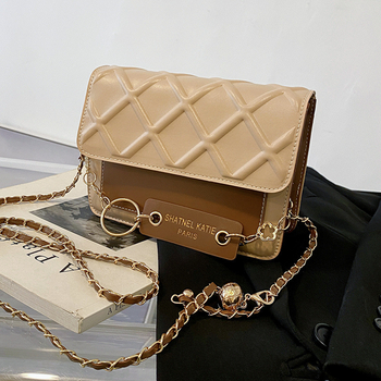 Ženska mala crossbody torbica, kvadratnog oblika, cyberfunkcionalni stil, Corduroy materijal, PU podstava, zatvaranje s preklopom