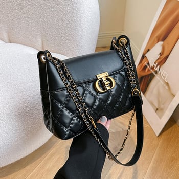 Ženska PU torbica u gradskom minimalističkom stilu, vodoravni kvadratni oblik, zatvarač, unutarnji džep sa zatvaračem