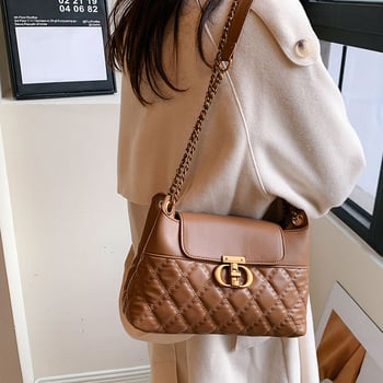 Ženska PU torbica u gradskom minimalističkom stilu, vodoravni kvadratni oblik, zatvarač, unutarnji džep sa zatvaračem