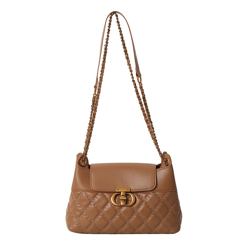 Ženska PU torbica u gradskom minimalističkom stilu, vodoravni kvadratni oblik, zatvarač, unutarnji džep sa zatvaračem