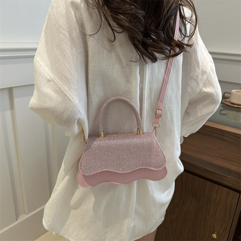 PU ženska kvadratna crossbody torba, urbani stil, s poklopcem zatvaranja i ID džepom