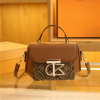 PU ženska torbica, gradski jednostavan stil, horizontalna kvadratna crossbody torbica s poklopcem; unutarnji: džep na zip, džep za telefon, džep za ID karticu.