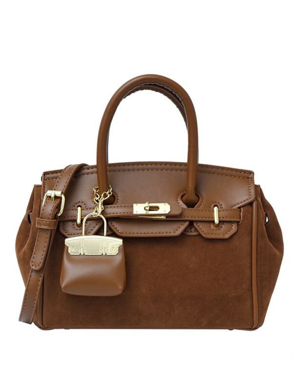 Torba za ramena sa zatvaračem, PU koža, kvadratnog horizontalnog oblika, unutarnja džep za dokumente, gradski minimalistički stil