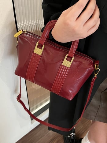 Barney Cat Crossbody torba – PU materijal, horizontalni kvadratni oblik, zatvarač, unutarnja džep sa zatvaračem, poliesterska podstava, Zima 2024