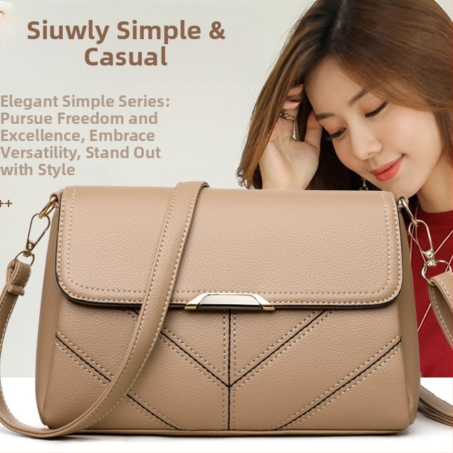 Dámska taška – Městský minimalizmus, PU materiál, horizontálny štvorcový tvar, magnetické zapínanie, vnútorná kapsička na mobilný telefón