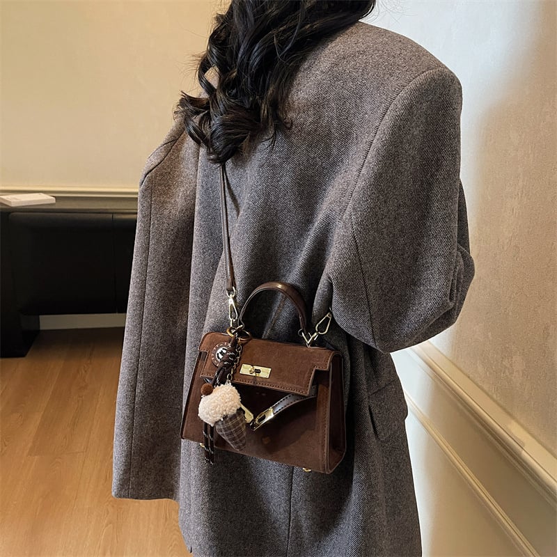 Retro ženska torba za jesen/zimu, mala kvadratna crossbody torba