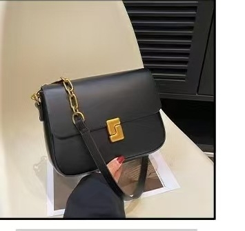 Guka PU urbana minimalistička crossbody torba s magnetskim zatvaračem, horizontalni kvadratni oblik, unutarnji pretinac sa zatvaračem i ID karticom, podstava od poliestera, dvostruke naramenice, proljeće 2025