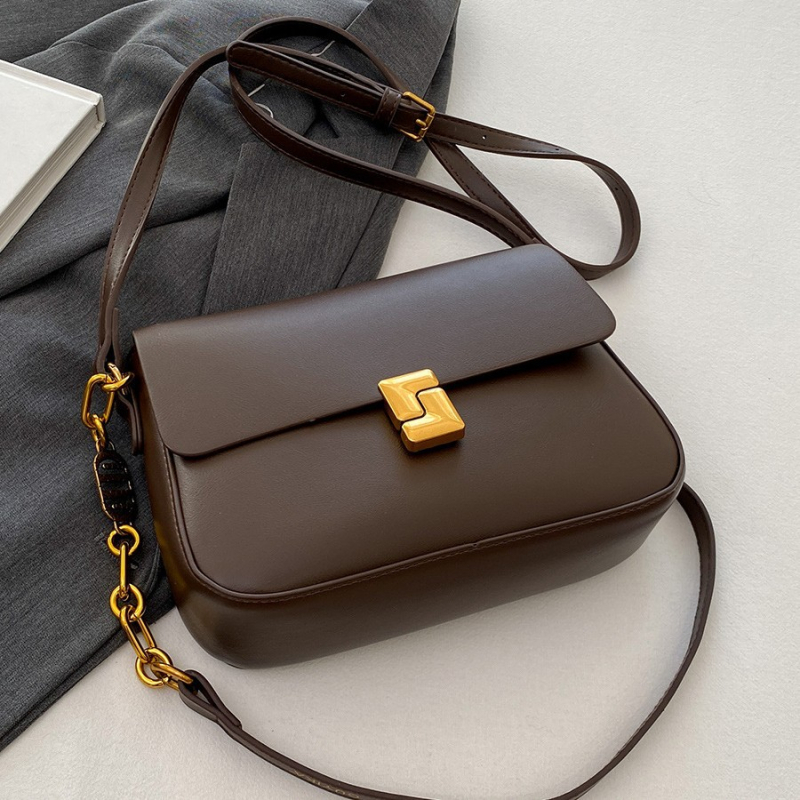 Guka PU urbana minimalistička crossbody torba s magnetskim zatvaračem, horizontalni kvadratni oblik, unutarnji pretinac sa zatvaračem i ID karticom, podstava od poliestera, dvostruke naramenice, proljeće 2025