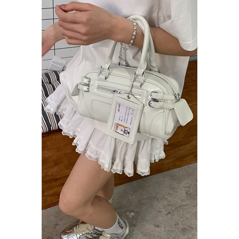 Gradska jednostavna crossbody torba, PU, kvadratnog oblika, zatvarač, proljeće 2025