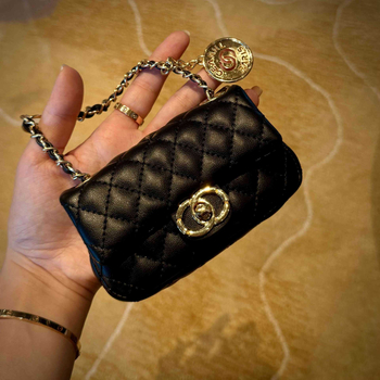 Geantă crossbody cu model capitonat diamant, material PU, formă pătrată orizontală, închidere cu lacăt, curea cu o singură curea