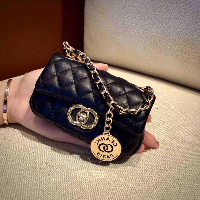 Geantă crossbody cu model capitonat diamant, material PU, formă pătrată orizontală, închidere cu lacăt, curea cu o singură curea