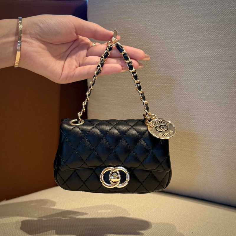 Geantă crossbody cu model capitonat diamant, material PU, formă pătrată orizontală, închidere cu lacăt, curea cu o singură curea