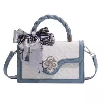 Ženska torba street stila, PU koža, horizontalni kvadratni oblik, zaključavanje brava, unutarnja kapsa za mobitel, jesen 2025