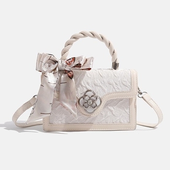 Ženska torba street stila, PU koža, horizontalni kvadratni oblik, zaključavanje brava, unutarnja kapsa za mobitel, jesen 2025