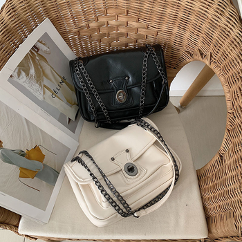 inschick PU crossbody torba u street trend stilu, mala kvadratna torba, vodoravni kvadratni oblik, džep sa zipom